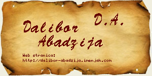 Dalibor Abadžija vizit kartica